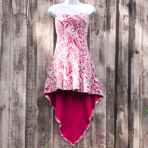 Blush Dresses & Skirts - High-Low Dress Strapless Raspberry Blush Boutique